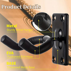 Guitar Wall Mount with Soft Sponge for Guitar Bass