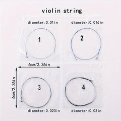 Violin Strings Set 1 8 4 4 Universal Beginner Practice Soft Bright Tone