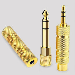 3 PCS Plated 6.35mm to 3.5mm Audio Adapters