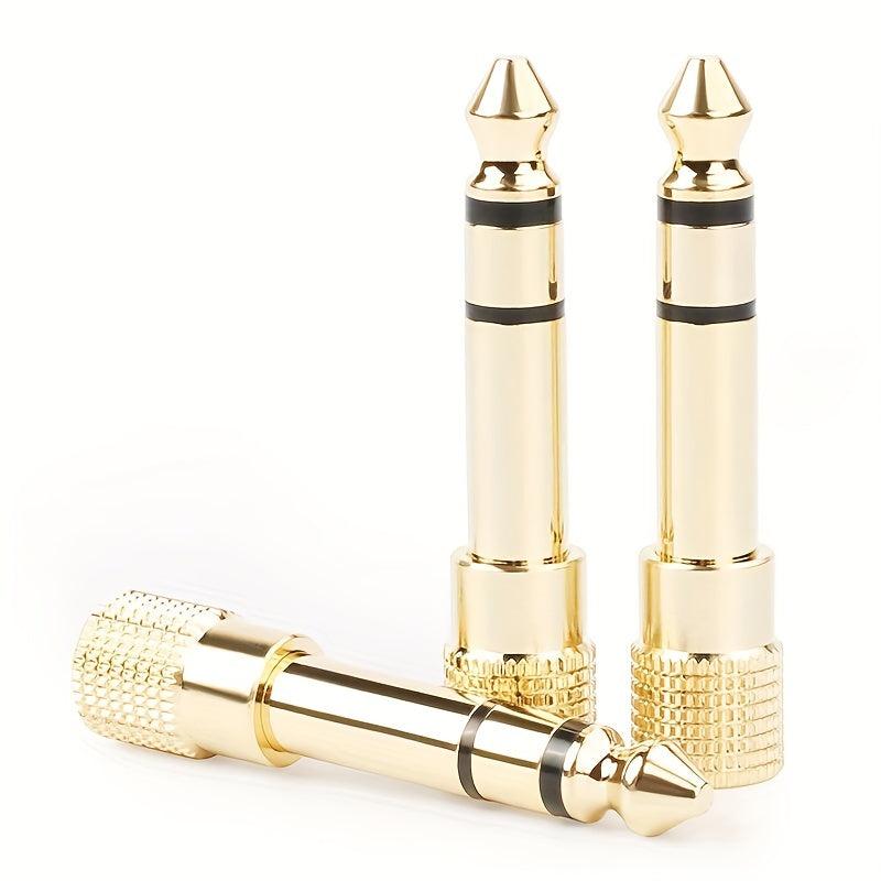 6 35mm to 3 5mm Audio Adapter for Microphones AUX Cables & Pianos