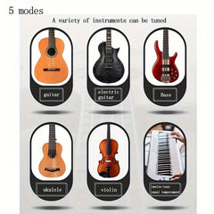 Universal Tuner & Tuning Table for Guitar Bass Violin Ukulele