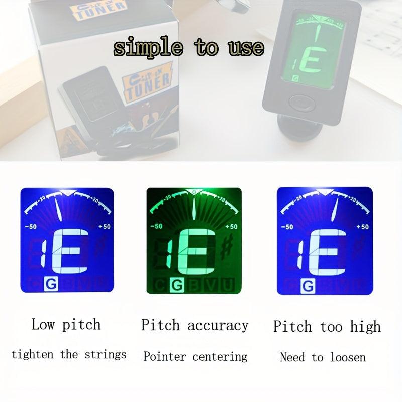 Universal Tuner & Tuning Table for Guitar Bass Violin Ukulele