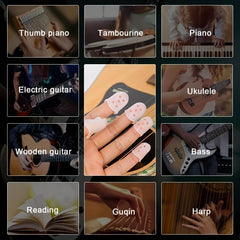 12pcs Guitar Fingertip Protectors Thumb Holders for Strings Comfortable Covers