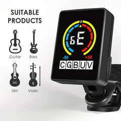 Rechargeable Clip On Guitar Tuner for Professionals and Beginners