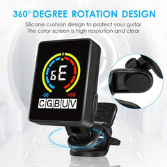 Rechargeable Clip On Guitar Tuner for Professionals and Beginners