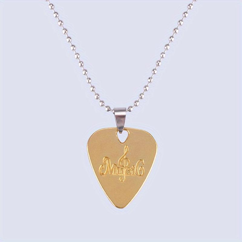 Rock and Roll Guitar Pick Necklace Hip Hop Style Music Gift
