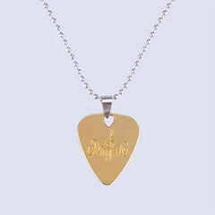 Rock and Roll Guitar Pick Necklace Hip Hop Style Music Gift