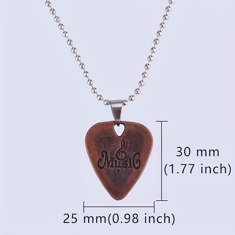 Rock and Roll Guitar Pick Necklace Hip Hop Style Music Gift