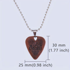Rock and Roll Guitar Pick Necklace Hip Hop Style Music Gift