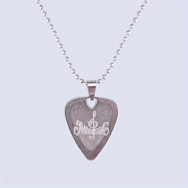 Rock and Roll Guitar Pick Necklace Hip Hop Style Music Gift
