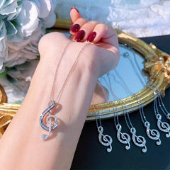 Music Note Clef Necklace Jewelry for Musicians