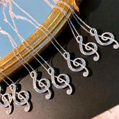 Music Note Clef Necklace Jewelry for Musicians