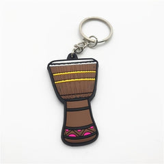 PVC Simulation Guitar Model Key Ring - Musical Instrument Keychain