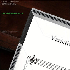 Piano Sheet Music Clip A4 Size Three fold Six page Capacity