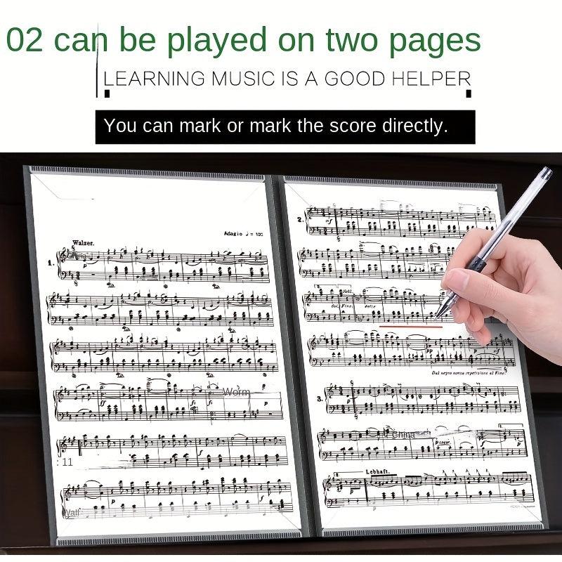 Piano Sheet Music Clip A4 Size Three fold Six page Capacity