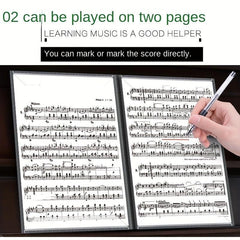 Piano Sheet Music Clip A4 Size Three fold Six page Capacity
