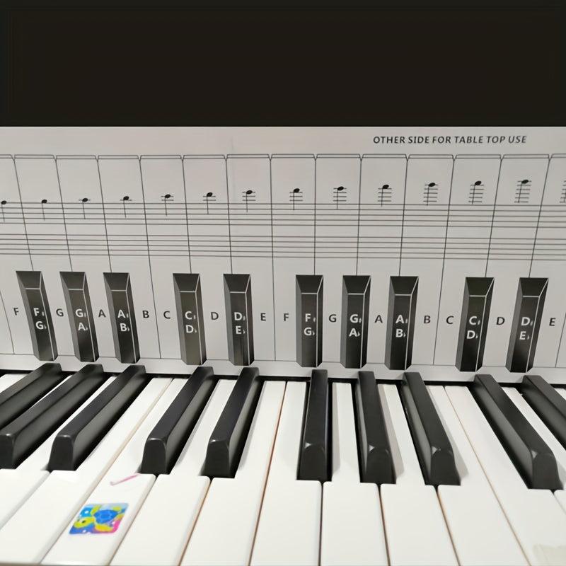 88 Key Piano Keyboard Practice Portable Fingerings Reference