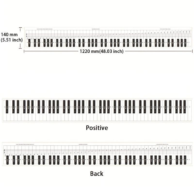 88 Key Piano Keyboard Practice Portable Fingerings Reference