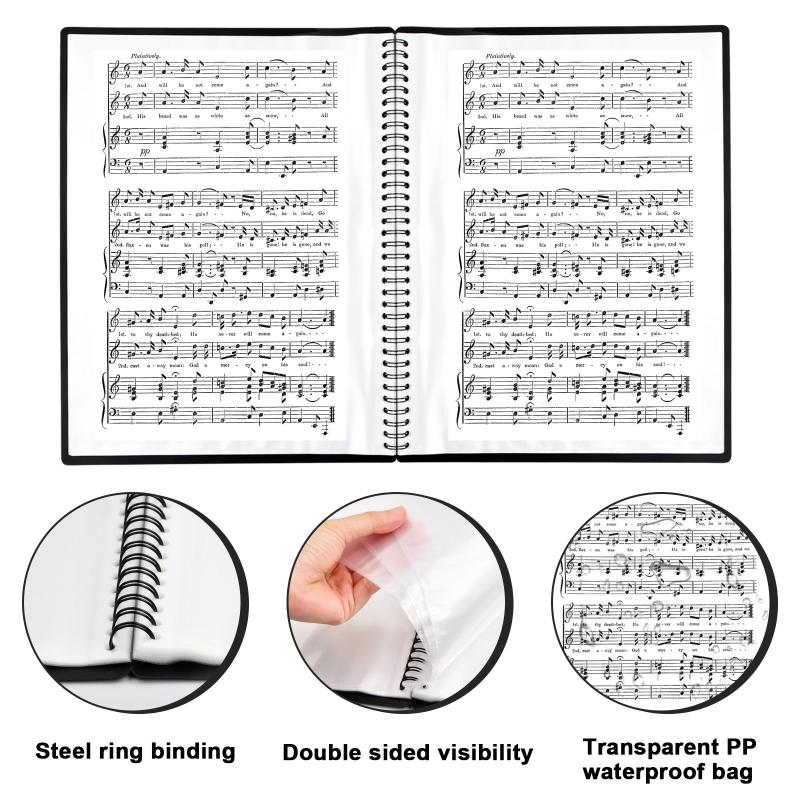 Waterproof A4 Music Folder with 60 Sleeves