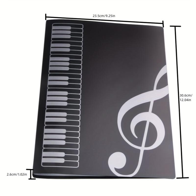 A4 Sheet Music Folder, 40 Pages, Large Capacity