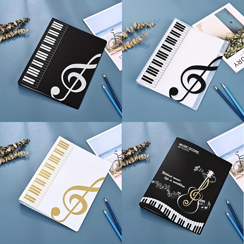 A4 Sheet Music Folder, 40 Pages, Large Capacity