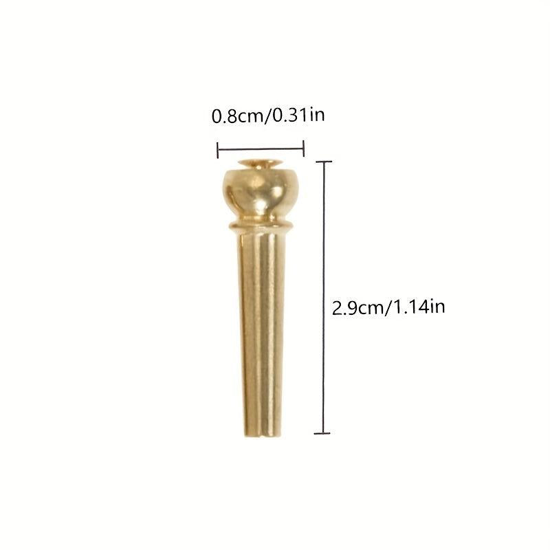 6pcs Acoustic Guitar Bridge Pin Guitar Strings Nail Solid Copper Brass