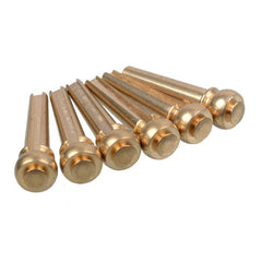 6pcs Acoustic Guitar Bridge Pin Guitar Strings Nail Solid Copper Brass