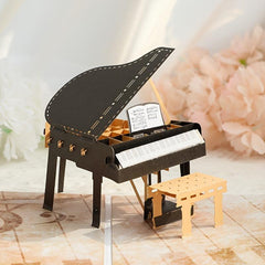 Hand Carved 3D Piano Greeting Card for Birthdays Graduations Holidays