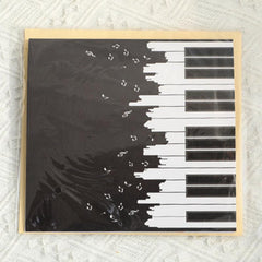Hand Carved 3D Piano Greeting Card for Birthdays Graduations Holidays