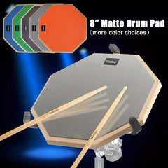 Rubber Wooden Dumb Drum Pad for Percussion Training 20x32cm