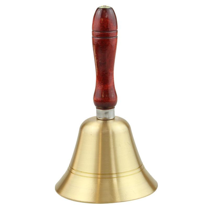 5 cm Chinese Handheld Copper Bell with Wooden Handle Decoration