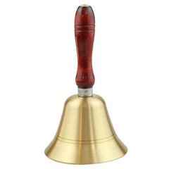 5 cm Chinese Handheld Copper Bell with Wooden Handle Decoration