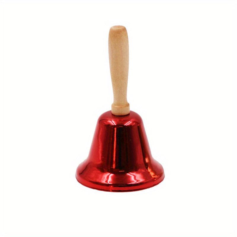 Christmas Wooden Handle Bell Metal Ringing Bell