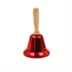 Christmas Wooden Handle Bell Metal Ringing Bell