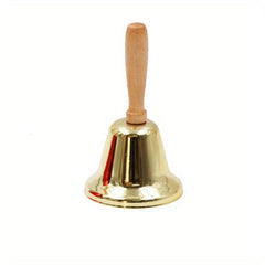Christmas Wooden Handle Bell Metal Ringing Bell