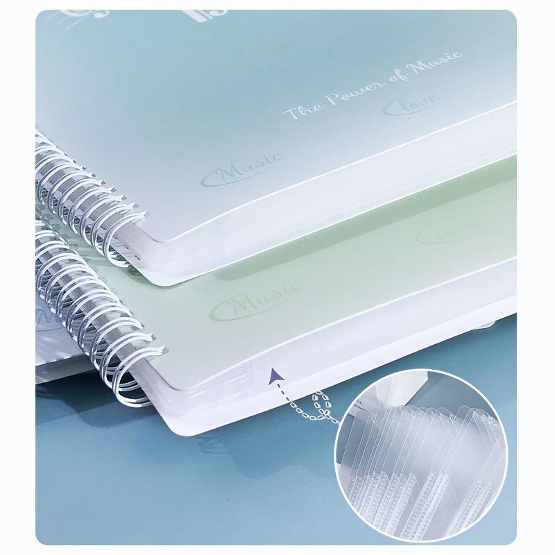 Waterproof A4 Notes Folder with 20 Sheets 40 Pages Music Folder 4 Styles