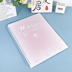 Waterproof A4 Notes Folder with 20 Sheets 40 Pages Music Folder 4 Styles