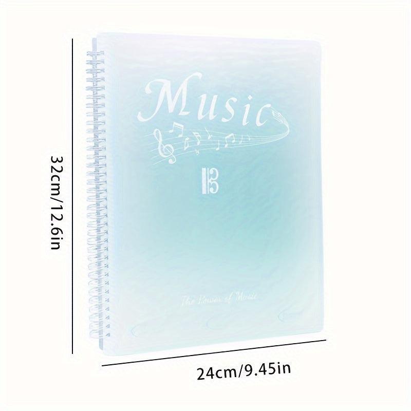 Waterproof A4 Notes Folder with 20 Sheets 40 Pages Music Folder 4 Styles