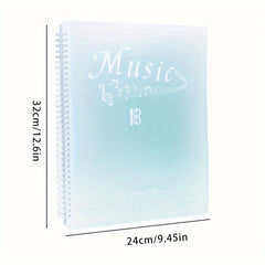 Waterproof A4 Notes Folder with 20 Sheets 40 Pages Music Folder 4 Styles