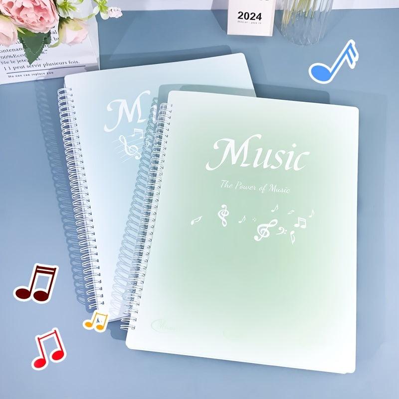 Waterproof A4 Notes Folder with 20 Sheets 40 Pages Music Folder 4 Styles