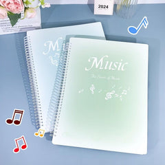 Waterproof A4 Notes Folder with 20 Sheets 40 Pages Music Folder 4 Styles