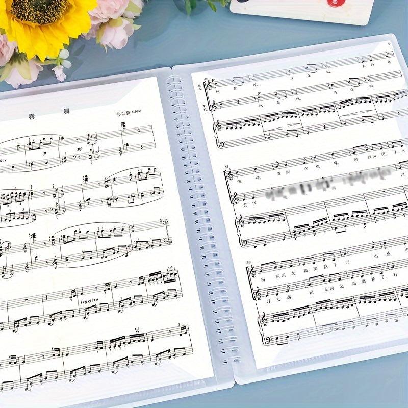 Waterproof A4 Notes Folder with 20 Sheets 40 Pages Music Folder 4 Styles