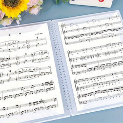 Waterproof A4 Notes Folder with 20 Sheets 40 Pages Music Folder 4 Styles