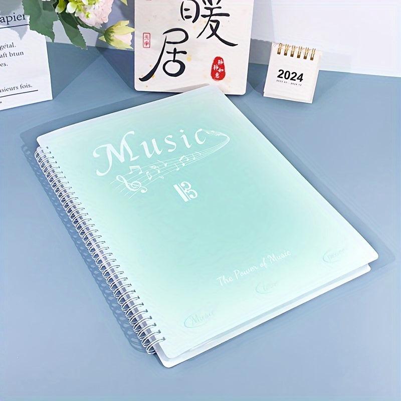 Waterproof A4 Notes Folder with 20 Sheets 40 Pages Music Folder 4 Styles