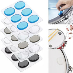 6pcs Drum Mute Pad Set Transparent Percussion Accessories