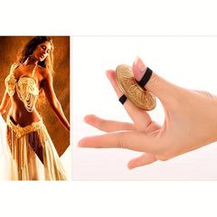 4pcs Finger Cymbals Belly Dance Brass Hand Cymbals
