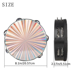 8 inch Laser Colorful Double Row Hand Drum
