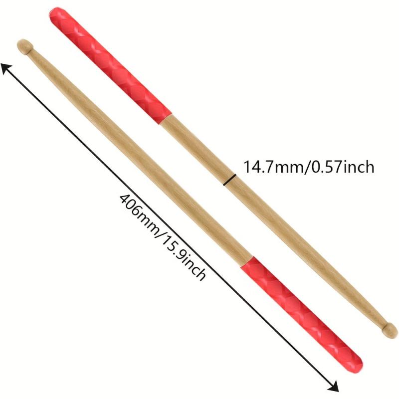 5 Color Plastic Drum Sticks w/Anti Slip Handles for Percussionists & Drummers