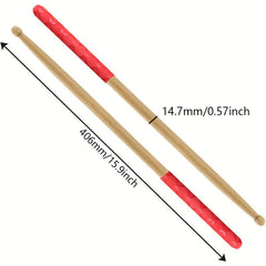 5 Color Plastic Drum Sticks w/Anti Slip Handles for Percussionists & Drummers