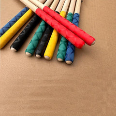 5 Color Plastic Drum Sticks w/Anti Slip Handles for Percussionists & Drummers